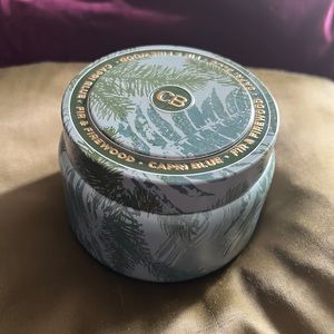 Capri BLUE Anthropologie 8.5 oz candle Fir & Firewood scent 🕯️🌲🖤
